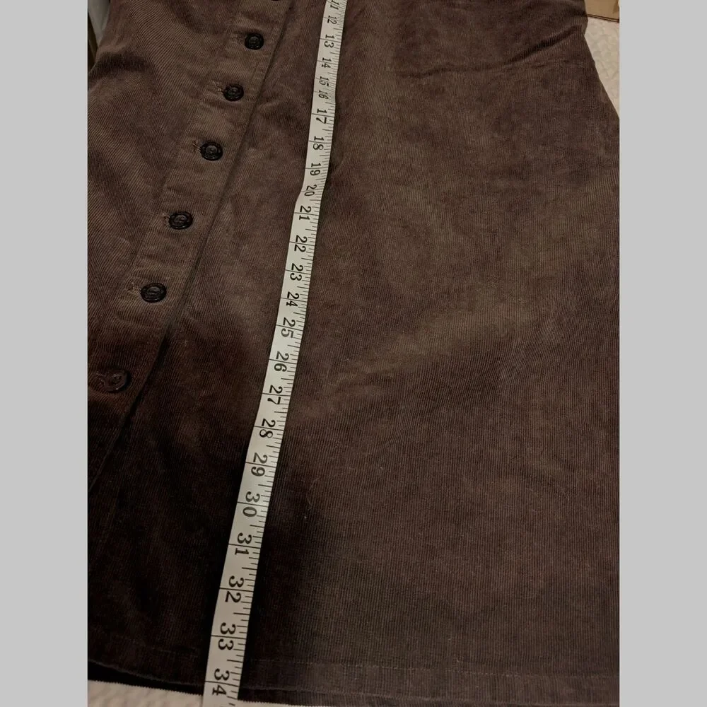 Women's Corduroy Skirt -Women Within- Brown Size 24W
